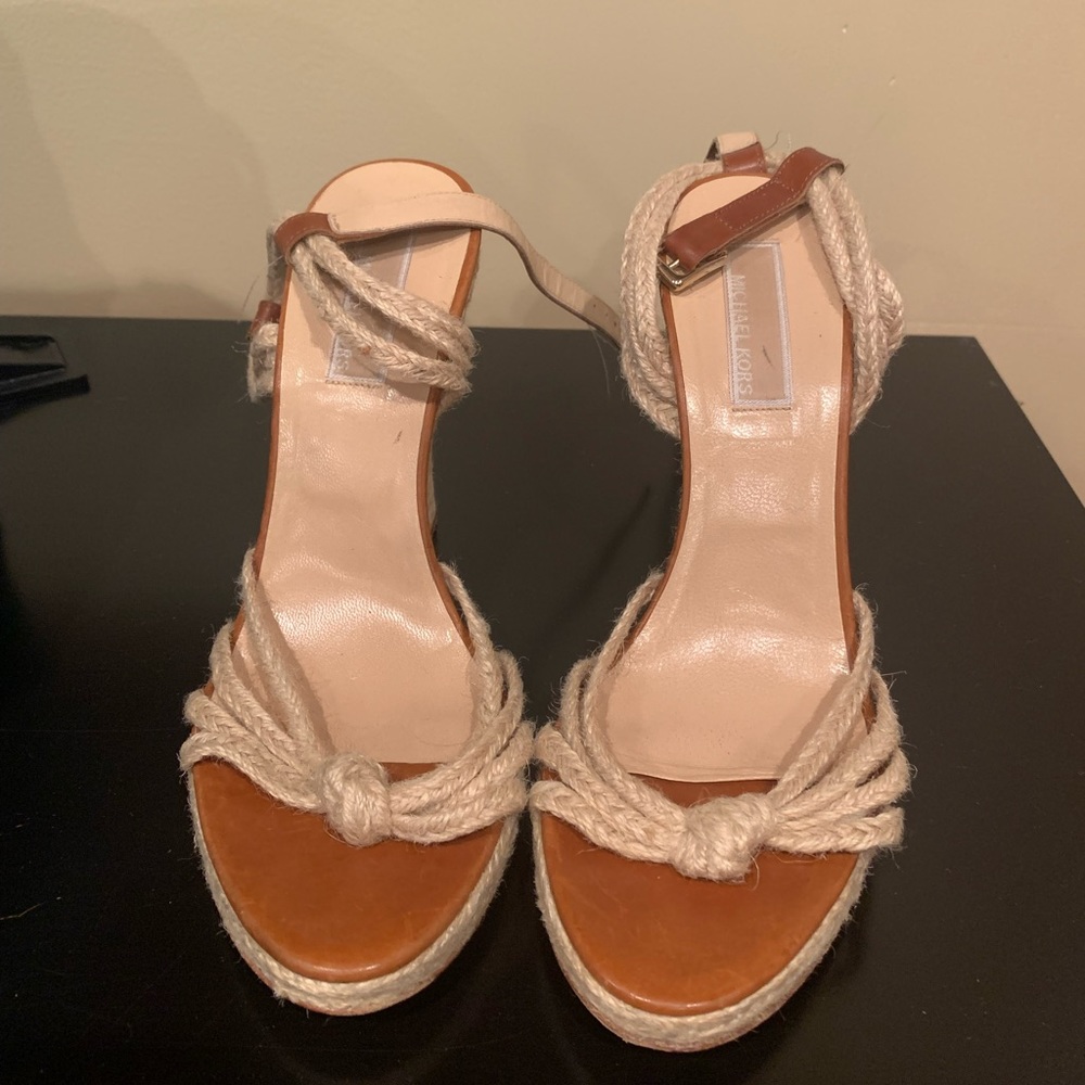 Michael Kors wedge espadrille sandal